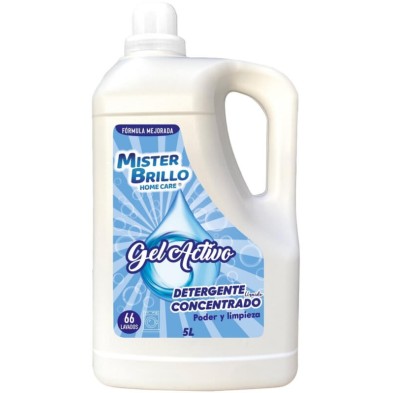 MISTER BRILLO ACTIVE GEL LIMPIEZA LIQUID DETERGENT 5L